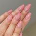 Justotry 24 pieces light pink coffin nails to stick on medium gradient white press on nails ballerina artificial nails fake nails for nail art acrylic french fingernails for gluing for women pink & coffee