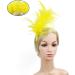 Beaupretty Fascinator Headbands 20s 50s Headband Derby Headpiece for Cocktail Wedding Tea Yellow - Buy Online on GoSupps.com