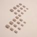 Justotry 24 PCs Nude Angular Press-On Nails - Glossy Monochrome Square French Artificial Nails for Nail Art - Short Pattern Design - Buy Online on GoSupps.com