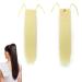 prinfantasy Long Straight Wrap Around Ponytail Hair Extension Wrap Around Synthetic Clip in Hairpiece for Woman and Girls Bright Blonde Wig GBMW043 GBMW043 22 inch