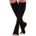 Famkit Compression Socks 23-32 mmHg Open Toe for Varicose Veins - Black - Large | Comfort & Support - Buy Online on GoSupps.com
