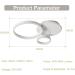 54W Dimmable LED Ceiling Light | Modern 3-Ring Lamp for Living Room Bedroom & Office - White Aluminum Design - Buy Online on GoSupps.com