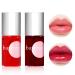 2 Colors Lip Tint Stain Set, Mini Liquid Lipstick, Velvet Lip Tint Watery Lip Stain, Plump Lip Gloss Moisturizing Tinted for Cheek & Lip, Natural Shimmery Lip Tint Stain Lip Color Makeup(01#+03#) 01#APPLE & 03#WATERMELON