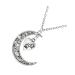 CALLARON Moon Peach Heart Necklace Necklaces Love Heart Necklace Women Necklace Fine