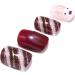 Brishow Christmas Snow Elk Press on Nails - Red Short Square Fake Nails for Women and Girls (24pcs) - Buy Online on GoSupps.com