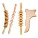 LAXED 4pcs/set Wooden Therapy Scraping Stick for Body Shaping Fascia Lymphatic Drainage Massager Body Roller Therapy