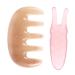 Tovinanna 2 sets Massage device Face spatula Jade-Guasha-Brett slico guasha massage comb comments scraping care tool Massage plate scalp tool hairbrett scratch board massage board pink