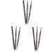 Angoily 3pcs 2 1 in Eyebrow Auto-for Brow Makeup Eye Pencil Tools Writing D Waterproof Brush Lasting Black- 1 count (Pack of 1) As Shownx3pcs - Buy Online on GoSupps.com