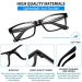 Suertree Square Reading Glasses 1.5 Presbyopic Reader Black 9801 - Spring Hinge Computer Glasses for Men and Women - Buy Online on GoSupps.com