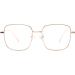 Buy JM Fashion Metal Square Anti Blue Light Eyeglasses for Women - Stylish Eye Protection in Gold - Buy Online on GoSupps.com