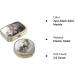 Retro Small Pill Box with Mirror - Travel-Friendly Bronze Case for Vitamins & Supplements - 2 Piece Black Gold Marble Set - Buy Online on GoSupps.com