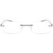 FEISEDY Rimless Reading Glasses B2655 - Blue Light Blocking Lightweight Clear Lens Eyewear for Men & Women - 2.50x Gray - Buy Online on GoSupps.com