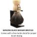 Parker Safety Razor 100% Black Badger Bristle Shaving Brush with White Handle | Extra Dense Bristles for Superior Lather | Includes Brush Stand - Buy Online on GoSupps.com