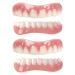 Clip in veneers teeth 2 pairs of snap on veneers teeth prostheses artificial teeth veneers teeth clip on veneers clip on veneers above and below for men and women