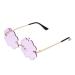 Ohphcall 1 pair of sunglasses beach-sunglasses Frameless sunglasses metallic glasses beach party glasses metal-retro glasses cool sunglasses of the 90s Funny purple 13.5x12.6x5.5cm
