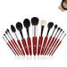 Professional 15-Piece Makeup Brush Set | Nylon & Wood Handle Beauty Tools - International Shipping Available - Buy Online on GoSupps.com