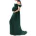 FEOYA Maxi Maternity Dress - Lace Strapless Gown for Pregnant Women Photography - Green - Buy Online on GoSupps.com