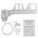 Toilet attachment non-electric mechanical bidet sprayer self-cleaning with single nozzle attachment white (G1/2)
