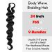 Niseyo Body Wave Braiding Hair 24 Inch Pre-Feathered Ocean Deep Twist Synthetic Hair 9 Bundles (Pack of 3) - Jet Black - Buy Online on GoSupps.com