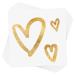 CLASSIC HEARTS set of 10 premium waterproof metallic gold foil temporary Flash Tattoos - Party Favors  Party Supplies  wedding  wedding shower  bride  bachelorette  hearts