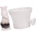 Magidal Cleaning Bowl & Razor Brush Set - Premium Hairdressing Tools Nylon Bristles Perfect Gift for Salon Professionals On-the-Go Shaving Mug in White - Buy Online on GoSupps.com