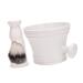 Sharplace cleaning bowl razor brush set foam brush wet razor brush gift shaving soap mug cups care sets for home men hairdressing salon white