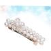 FRCOLOR Drill Hair Clip Hair Pin Hair Barrettes Hair Clip Pearl Hairpin Women Barrettes Hair Accessories Rhinestones Women's White Girl Hair Clip - Buy Online on GoSupps.com