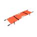 Portable Emergency Rescue Stretcher with Wheels Aluminum Alloy Stretcher Bed Patient Transport Flat Stretcher for Hospital Sports Venues Orange