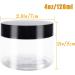 16 Pack 4oz Empty Plastic Pot Jars with Black Lids - Leak Proof Cosmetic Containers for Travel Storage - Ideal for Makeup, Slime, Jewelry, Nails, Powder Paint - Buy Online on GoSupps.com