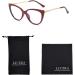 Shop Ljczka Vintage Cat Eye Blue Light Filter Glasses for Women - Stylish Metal Frame Anti-Tiredness 0.0 Red Lens - Buy Online on GoSupps.com