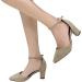 Xtzyglfd Women's Monochrome Pointed Thick Heel Sandals - Casual Beige Summer Footwear (UK 6) - Buy Online on GoSupps.com