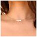 Boho Pearl Choker Necklace Gold Pearl Pendant Necklace Tiny Pearl Floating Necklace Minimalist Wedding Necklace Jewelry Women and Girls Gifts