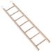 CULER Bird Wooden Ladder Rocking Perch Climbing Stairs Budgie Cage Toy Pet Supplies (32 * 7cm)