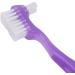 Double-Sided Press Brush for False Teeth Cleaning | Plaque Removal Prosthesis Brush for Seniors | Travel-Friendly Dental Care Tool (Purple) - Buy Online on GoSupps.com