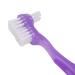 Denture Brush Dual Head Toothbrush - Effective Hard Brush for False Teeth & Denture Care | International Shipping Available - Buy Online on GoSupps.com