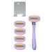 AOA Studio Women's 5-Blade 7pc Kit Including 1pc Handle 5pcs Five-Blade Heads from Swedish1pcs Stainless Steel Shower Hook Hydrating Aloe and Vitamin E Strip Cleanest, Closest, Comfortable Shave