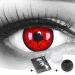 Buy Meralens Red Black Crazy Fun Contact Lenses | Halloween Carnival Soft Lenses | -5.50 Diopters | 3-Month Wear | Free Lens Case - Buy Online on GoSupps.com