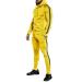 Hanxiulin men's training suits long jogging suit casual zipper training suit hooded jacket sports clothing running sweater leisure suit training suit house suit sweat jacket yellow 3xl