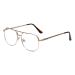 Calabria 1106 Metal Aviator Reading Glasses in Gun-Metal or Gold 18 Power Option Gold 0.5 x