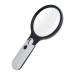 Glass Double Glass Lens Acrylic Lens 3 LED Lights Reading Magnification Identification Good Times