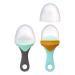 Boon PULP Silicone Baby Feeder 2 Count Blue/Mustard and Gray/Mint Soft Silicone Vegetable and Fruit Feeders Teething Baby Essentials 2 Pulp Feeders Blue/Gray