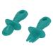Silicone Spoon & Fork Set - Soft Chewable LED Weaning Tools for Anxiety Relief | Green - Buy Online on GoSupps.com