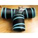 Webeasy Cat Tunnel 3-Ways Collapsible Cat Toy Tunnel Tube 25 cm high Cat Interactive Toy for Indoor Cats Extended Game Tunnel for Cats Puppies Kittens Rabbits Dogs(Light Blue) Lighte Blue