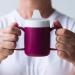 Ornamin Two Handled Mug with Spouted Lid (140ml Blue) - Model 815 + 806 | Drinking Aid - Buy Online on GoSupps.com