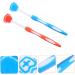 FOMIYES 6 Pack Tongue Cleaning Brush Tool - Multifunctional Tongue Scraper for Home Use - Effective Oral Hygiene - Available in Blue & Orange - Buy Online on GoSupps.com