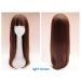 Women's Wig Attachment - Straight Hair with Bangs - 6.6cm 130g Light Brown || International Shipping Available - Buy Online on GoSupps.com
