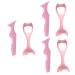 Abaodam 6 Pcs Eyeliner Eyelash Separator Tool Eyebrow Stencil Silicone Eyebrow Aid Eyebrow Pencil Third Gear