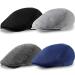 SATINIOR 4 Pieces Men's Flat Cap Newsboy Hat Driving Cabbie Hunting Cap Multicoloured