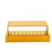 Dental autoclavable box dental disinfection holder box 30 hole disinfection box made of aluminum for dental drill block holder car -clavable dental tool (golden)