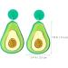 GOOHOCHY 1 Pair Avocado Earrings Avocado Gifts Avocados Fresh Earrings for Women Trendy Avacado Sushi Go Crystal Dangle Earrings Pendant Earrings Sequins Acrylic - Buy Online on GoSupps.com